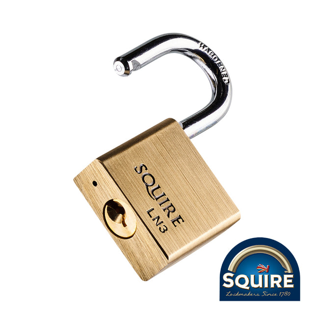 This is an image showing TIMCO Premium Brass Lion Padlock - Stainless Steel Shackle - LN3S - 30mm - 1 Each Blister Pack available from T.H Wiggans Ironmongery in Kendal, quick delivery at discounted prices.
