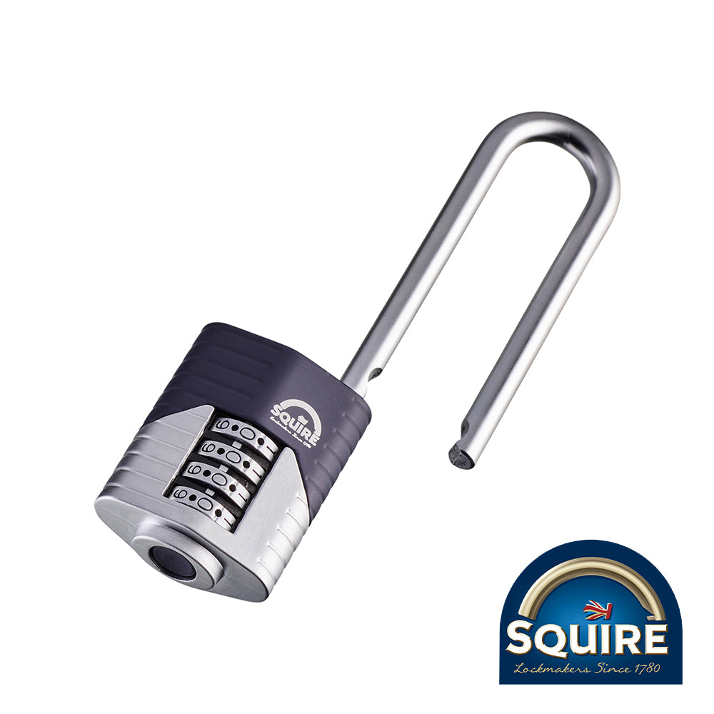 This is an image showing TIMCO Vulcan Combination Padlock - Boron 2.5" Long Shackle - VULCAN COMBI 40/2.5 - 40mm - 1 Each Blister Pack available from T.H Wiggans Ironmongery in Kendal, quick delivery at discounted prices.
