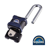 This is an image showing TIMCO Stronghold Padlock - 2.5" Long Shackle - SS50P5/2.5 - 50mm - 1 Each Blister Pack available from T.H Wiggans Ironmongery in Kendal, quick delivery at discounted prices.