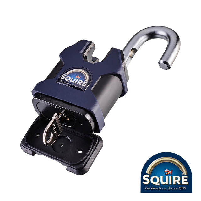 This is an image showing TIMCO Stronghold Padlock - Closed Shackle - SS65CS - 65mm - 1 Each Blister Pack available from T.H Wiggans Ironmongery in Kendal, quick delivery at discounted prices.