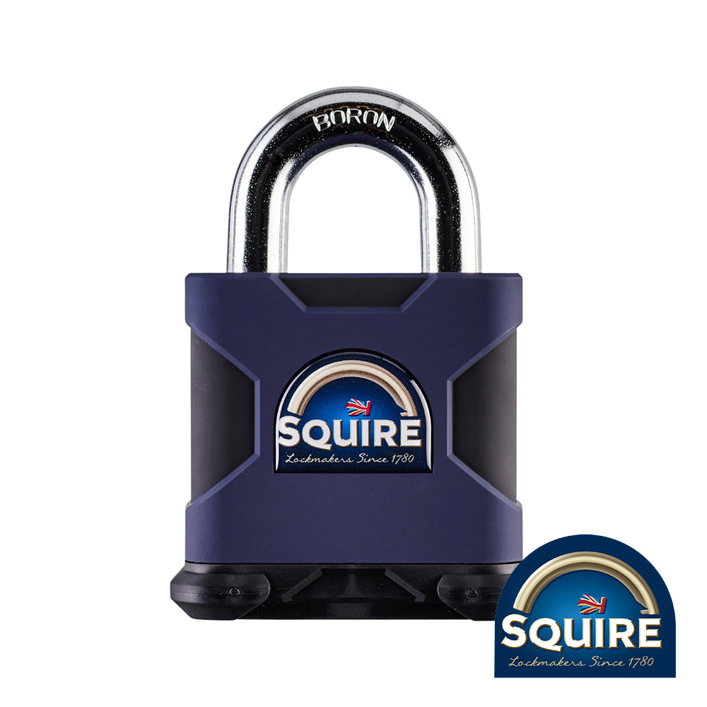 This is an image showing TIMCO Stronghold Padlock - Open Shackle - SS80S - 80mm - 1 Each Blister Pack available from T.H Wiggans Ironmongery in Kendal, quick delivery at discounted prices.