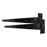 This is an image showing TIMCO Pair of Strong Tee Hinges - Black - 10" - 1 Each TIMbag available from T.H Wiggans Ironmongery in Kendal, quick delivery at discounted prices.