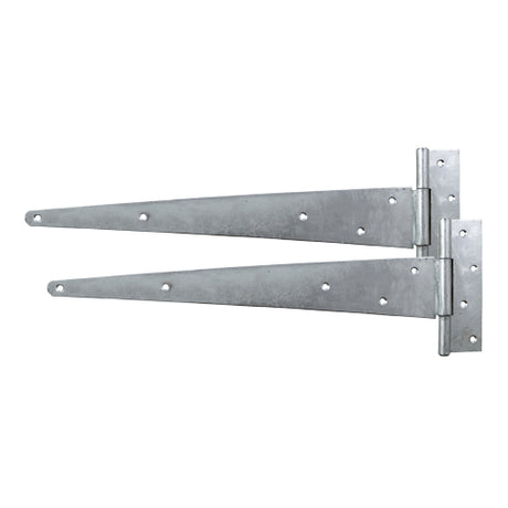 This is an image showing TIMCO Pair of Strong Tee Hinges - Hot Dipped Galvanised - 10" - 1 Each Plain Bag available from T.H Wiggans Ironmongery in Kendal, quick delivery at discounted prices.