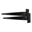 This is an image showing TIMCO Pair of Strong Tee Hinges - Black - 18" - 1 Each Plain Bag available from T.H Wiggans Ironmongery in Kendal, quick delivery at discounted prices.