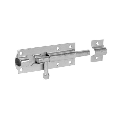 This is an image of Spira Brass - Iron Barrel Bolt - Straight 3" Zinc available to order from T.H Wiggans Architectural Ironmongery in Kendal, quick delivery and discounted prices.