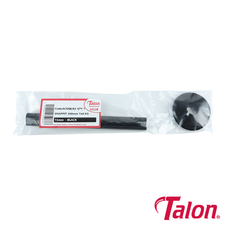This is an image showing TIMCO Snappit Tail Kit - Black - ACSNB - 15 x 200mm - 2 Pieces Bag available from T.H Wiggans Ironmongery in Kendal, quick delivery at discounted prices.