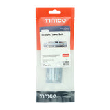 This is an image showing TIMCO Straight Tower Bolt - Zinc - 3" - 1 Each TIMpac available from T.H Wiggans Ironmongery in Kendal, quick delivery at discounted prices.