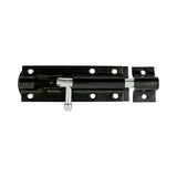 This is an image showing TIMCO Straight Tower Bolt - Black - 6" - 1 Each TIMpac available from T.H Wiggans Ironmongery in Kendal, quick delivery at discounted prices.