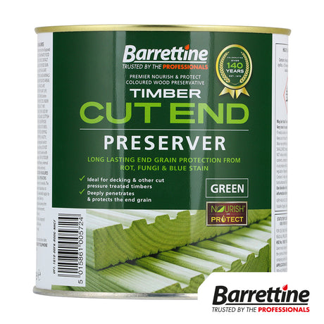 This is an image showing TIMCO Timber Cut End Preserver - Green - 1L - 1 Each Tin available from T.H Wiggans Ironmongery in Kendal, quick delivery at discounted prices.