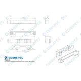 This image is a line drwaing of a Carlisle Brass - Rebate Set - Electro Brassed available to order from T.H Wiggans Architectural Ironmongery in Kendal