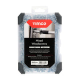 This is an image showing TIMCO Mixed Tray – Woodscrews - Zinc - 340pcs - 340 Pieces Tray available from T.H Wiggans Ironmongery in Kendal, quick delivery at discounted prices.