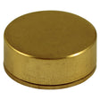 This is an image showing TIMCO Threaded Screw Caps - Solid Brass - Polished Brass - 14mm - 4 Pieces TIMpac available from T.H Wiggans Ironmongery in Kendal, quick delivery at discounted prices.