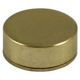 This is an image showing TIMCO Threaded Screw Caps - Solid Brass - Satin - 14mm - 4 Pieces TIMpac available from T.H Wiggans Ironmongery in Kendal, quick delivery at discounted prices.