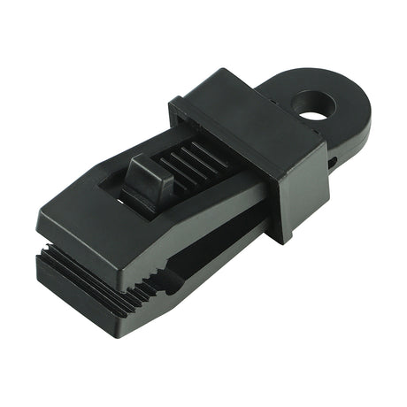This is an image showing TIMCO Tarpaulin Tie Down Clips - 80mm x 40mm - 10 Pieces Bag available from T.H Wiggans Ironmongery in Kendal, quick delivery at discounted prices.
