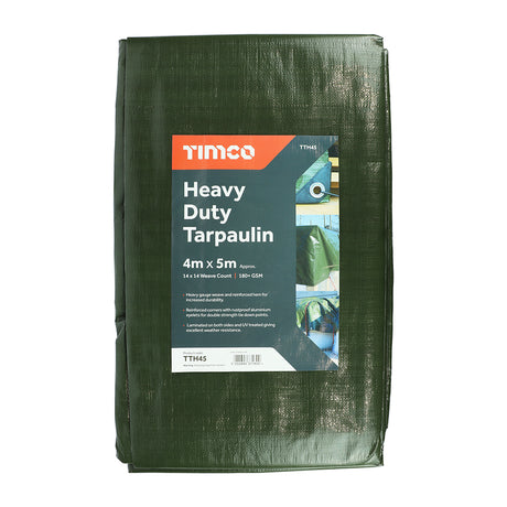 This is an image showing TIMCO Tarpaulin - Heavy Duty - 4 x 5m - 1 Each Bag available from T.H Wiggans Ironmongery in Kendal, quick delivery at discounted prices.
