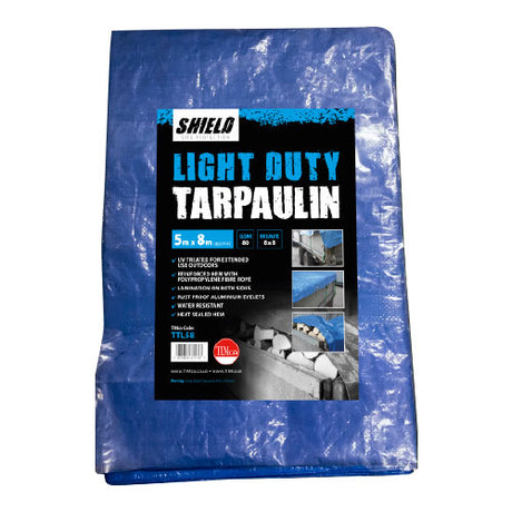This is an image showing TIMCO Tarpaulin - Light Duty - 4 x 5m - 1 Each Bag available from T.H Wiggans Ironmongery in Kendal, quick delivery at discounted prices.