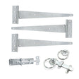This is an image of Spira Brass - 12" 300mm Twist Ring Gate Ironmongery Kit Zinc available to order from T.H Wiggans Architectural Ironmongery in Kendal, quick delivery and discounted prices.