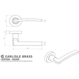 This image is a line drwaing of a Carlisle Brass - Tavira Latch Pack - Ultimate Door Pack - Satin Nickel available to order from Trade Door Handles in Kendal