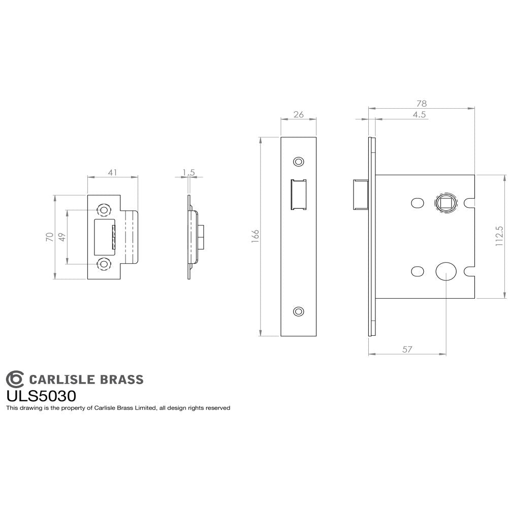 This image is a line drwaing of a Eurospec - Upright Latch 76mm - Satin Stainless Steel available to order from T.H Wiggans Architectural Ironmongery in Kendal