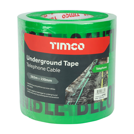 This is an image showing TIMCO Underground Tape - Telephone Cable - 365m x 150mm - 1 Each Roll available from T.H Wiggans Ironmongery in Kendal, quick delivery at discounted prices.