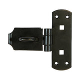 This is an image showing TIMCO Vertical Pattern Bolt On Hasp & Staple - Heavy Duty - Black - 6" - 1 Each TIMbag available from T.H Wiggans Ironmongery in Kendal, quick delivery at discounted prices.