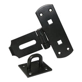 This is an image showing TIMCO Vertical Pattern Bolt On Hasp & Staple - Heavy Duty - Black - 6" - 1 Each TIMbag available from T.H Wiggans Ironmongery in Kendal, quick delivery at discounted prices.