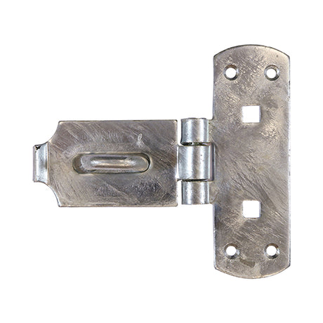 This is an image showing TIMCO Vertical Pattern Bolt On Hasp & Staple - Heavy Duty - Hot Dipped Galvanised - 6" - 1 Each TIMbag available from T.H Wiggans Ironmongery in Kendal, quick delivery at discounted prices.