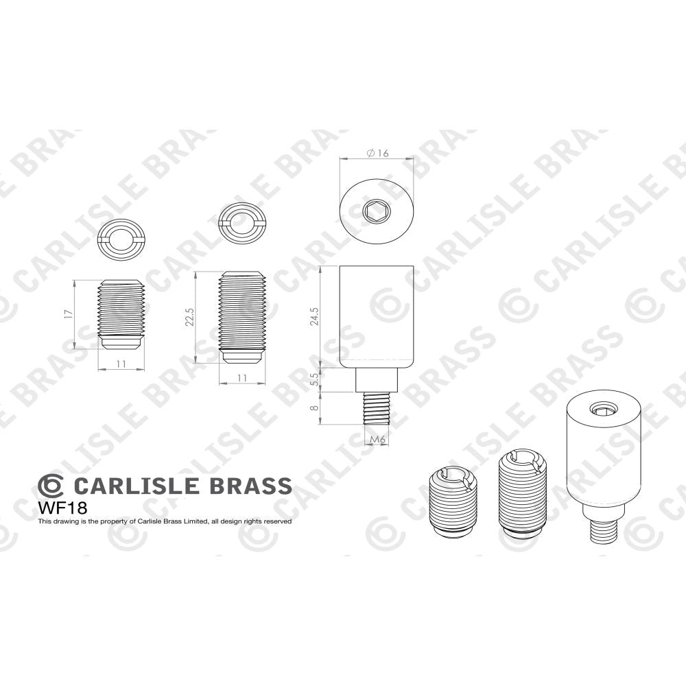 This image is a line drwaing of a Carlisle Brass - Sash Window Stop - Satin Chrome available to order from T.H Wiggans Architectural Ironmongery in Kendal in Kendal