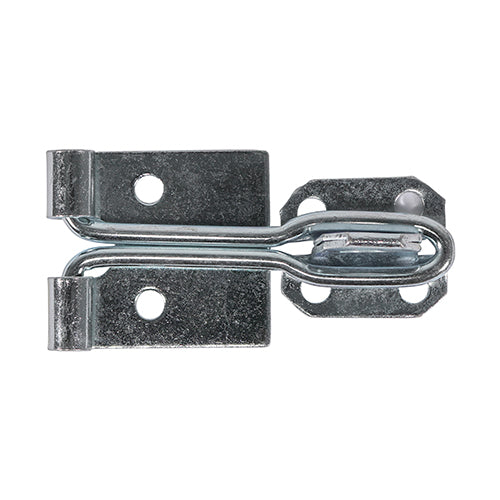 This is an image showing TIMCO Wire Pattern Hasp & Staple - Zinc - 4" - 1 Each Plain Bag available from T.H Wiggans Ironmongery in Kendal, quick delivery at discounted prices.
