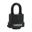 This is an image showing TIMCO Weatherproof Padlock - 40mm - 1 Each Blister Pack available from T.H Wiggans Ironmongery in Kendal, quick delivery at discounted prices.