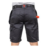 This is an image showing TIMCO Workman Shorts - Grey/Black - W30 - 1 Each Bag available from T.H Wiggans Ironmongery in Kendal, quick delivery at discounted prices.