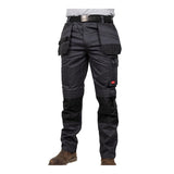 This is an image showing TIMCO Workman Trousers - Grey/Black - W30 L32 - 1 Each Bag available from T.H Wiggans Ironmongery in Kendal, quick delivery at discounted prices.