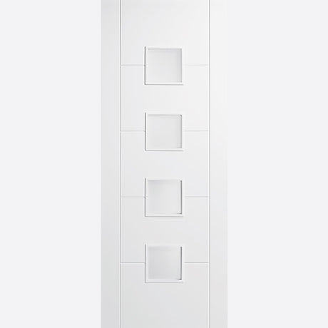 This is an image showing LPD - Vancouver 4L Small Primed White Doors 838 x 1981 available from T.H Wiggans Ironmongery in Kendal, quick delivery at discounted prices.