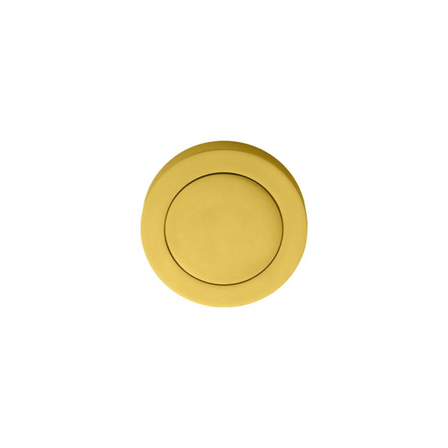 This is an image of Manital - Blank Escutcheon - Polished Brass available to order from T.H Wiggans Architectural Ironmongery in Kendal, quick delivery and discounted prices.