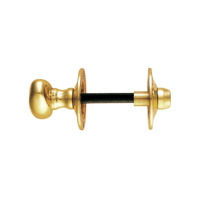 This is an image of Carlisle Brass - Oval Thumb Turn with Coin Release - Polished Brass available to order from T.H Wiggans Architectural Ironmongery in Kendal, quick delivery and discounted prices.