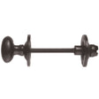 This is an image of Carlisle Brass - Oval Thumb Turn with Coin Release - Black Antique available to order from T.H Wiggans Architectural Ironmongery in Kendal, quick delivery and discounted prices.