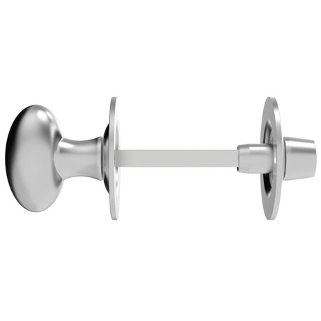 This is an image of Carlisle Brass - Oval Thumb Turn with Coin Release - Satin Chrome available to order from T.H Wiggans Architectural Ironmongery in Kendal, quick delivery and discounted prices.