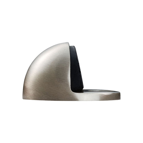 This is an image of Carlisle Brass - Oval Floor Mounted Door Stop - Satin Nickel available to order from T.H Wiggans Architectural Ironmongery in Kendal, quick delivery and discounted prices.