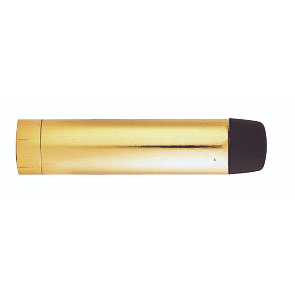 This is an image of Carlisle Brass - Cylinder Pattern Door Stop - without Rose - Polished Brass available to order from T.H Wiggans Architectural Ironmongery in Kendal, quick delivery and discounted prices.