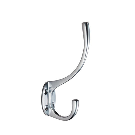This is an image of a Carlisle Brass - Hat and Coat Hook - Satin Chrome that is availble to order from T.H Wiggans Architectural Ironmongery in Kendal in Kendal.