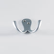 This is an image of a Carlisle Brass - Victorian Double Robe Hook - Satin Chrome that is availble to order from T.H Wiggans Architectural Ironmongery in Kendal in Kendal.