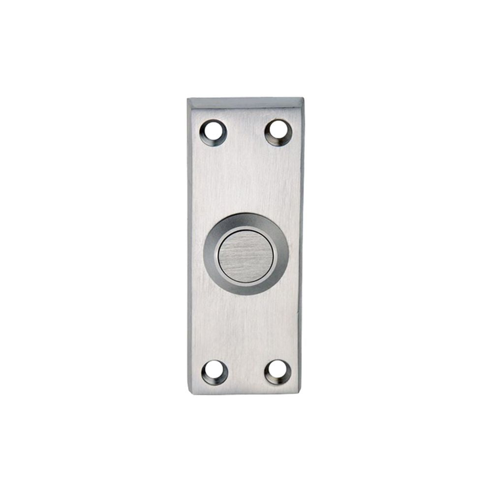 This is an image of Carlisle Brass - Bell Push - Satin Chrome available to order from T.H Wiggans Architectural Ironmongery in Kendal, quick delivery and discounted prices.