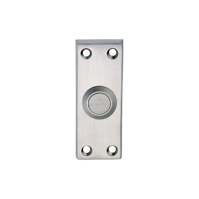 This is an image of Carlisle Brass - Bell Push - Satin Chrome available to order from T.H Wiggans Architectural Ironmongery in Kendal, quick delivery and discounted prices.