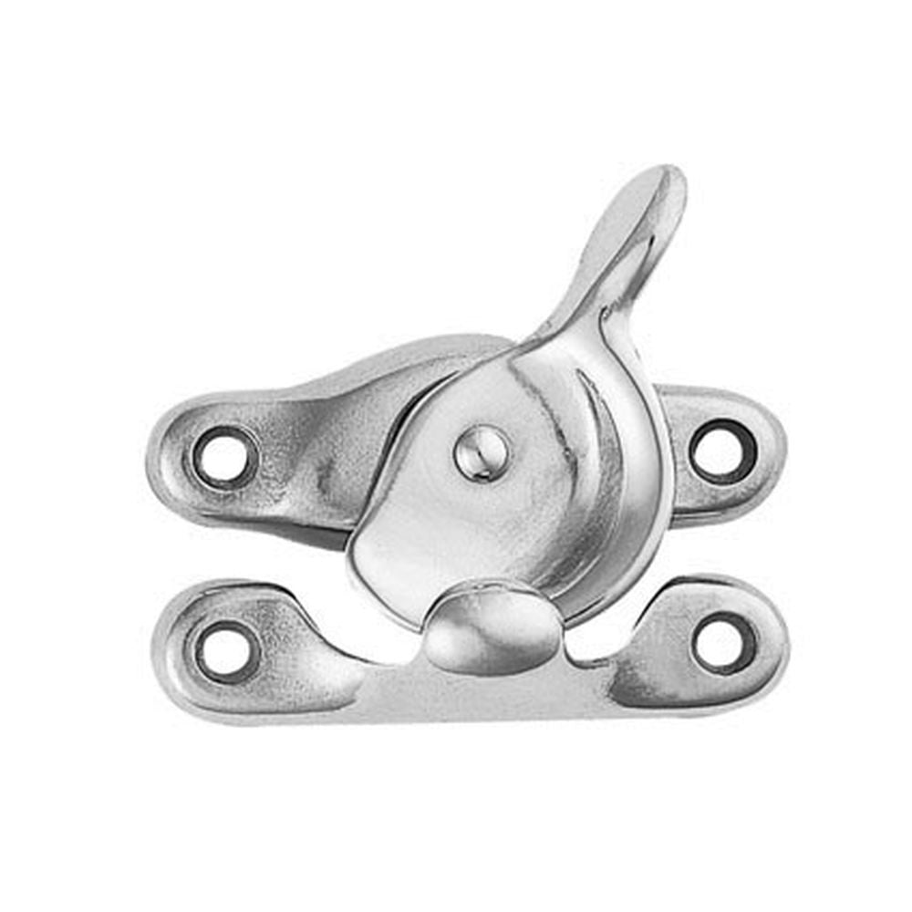 This is an image of a Carlisle Brass - Fitch Pattern Sash Fastener - Satin Chrome that is availble to order from T.H Wiggans Architectural Ironmongery in Kendal in Kendal.