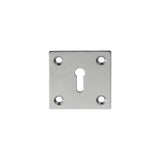 This is an image of Carlisle Brass - Square Standard Profile Escutcheon - Satin Chrome available to order from T.H Wiggans Architectural Ironmongery in Kendal, quick delivery and discounted prices.