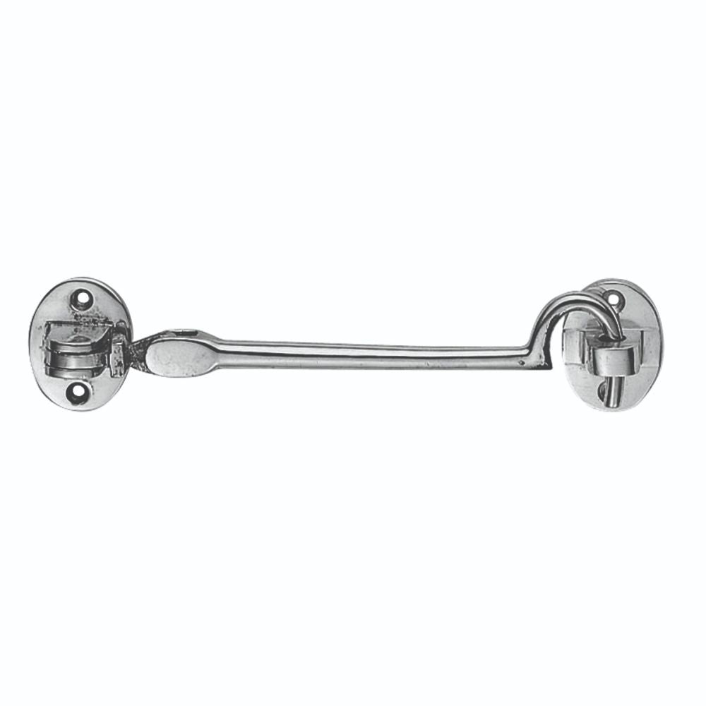 This is an image of a Carlisle Brass - Silent Pattern Cabin Hook - Polished Chrome that is availble to order from T.H Wiggans Architectural Ironmongery in Kendal in Kendal.