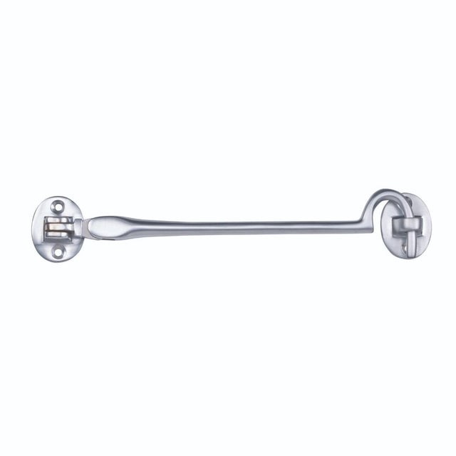 This is an image of a Carlisle Brass - Silent Pattern Cabin Hook - Satin Chrome that is availble to order from T.H Wiggans Architectural Ironmongery in Kendal in Kendal.