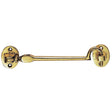 This is an image of a Carlisle Brass - Silent Pattern Cabin Hook - Polished Brass that is availble to order from T.H Wiggans Architectural Ironmongery in Kendal in Kendal.
