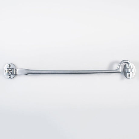 This is an image of a Carlisle Brass - Silent Pattern Cabin Hook - Satin Chrome that is availble to order from T.H Wiggans Architectural Ironmongery in Kendal in Kendal.