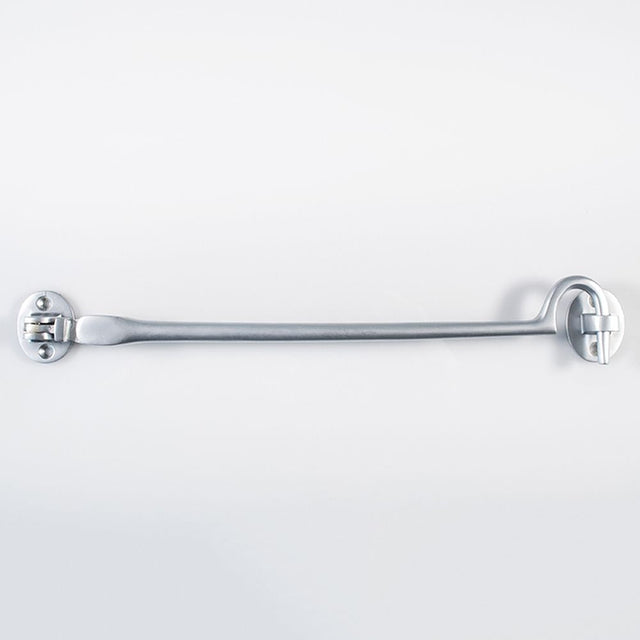This is an image of a Carlisle Brass - Silent Pattern Cabin Hook - Satin Chrome that is availble to order from T.H Wiggans Architectural Ironmongery in Kendal in Kendal.